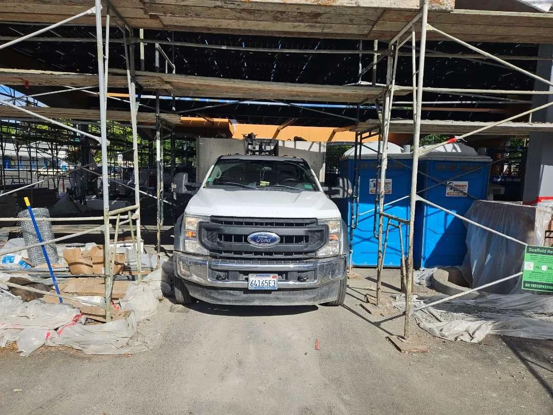 Servicing Toilets and a wash Station